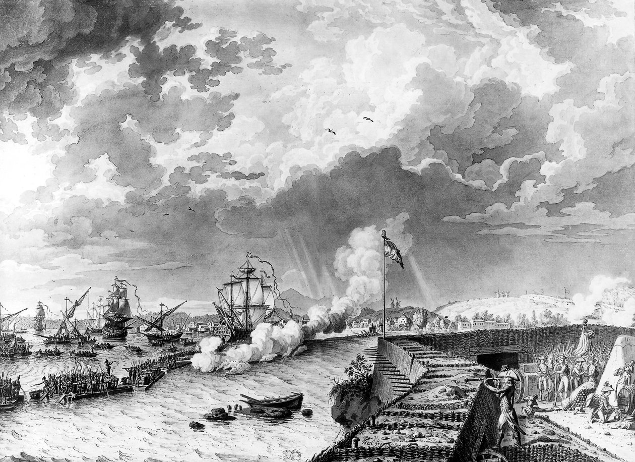 Kenraali Napoleon Bonaparte Toulonin piirityksen aikana Englannin armeijaa vastaan, joulukuu 1793 (kynä ja muste paperille) tekijältä Paul Gregoire