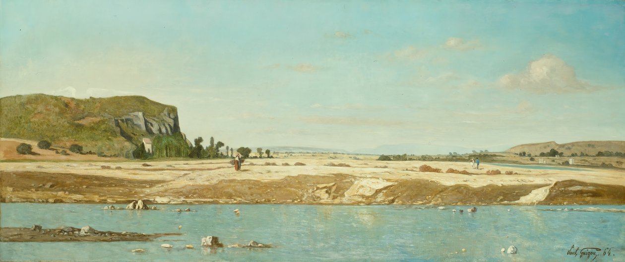 Durance-joen rannat Saint Paulissa, 1864. tekijältä Paul Guigou