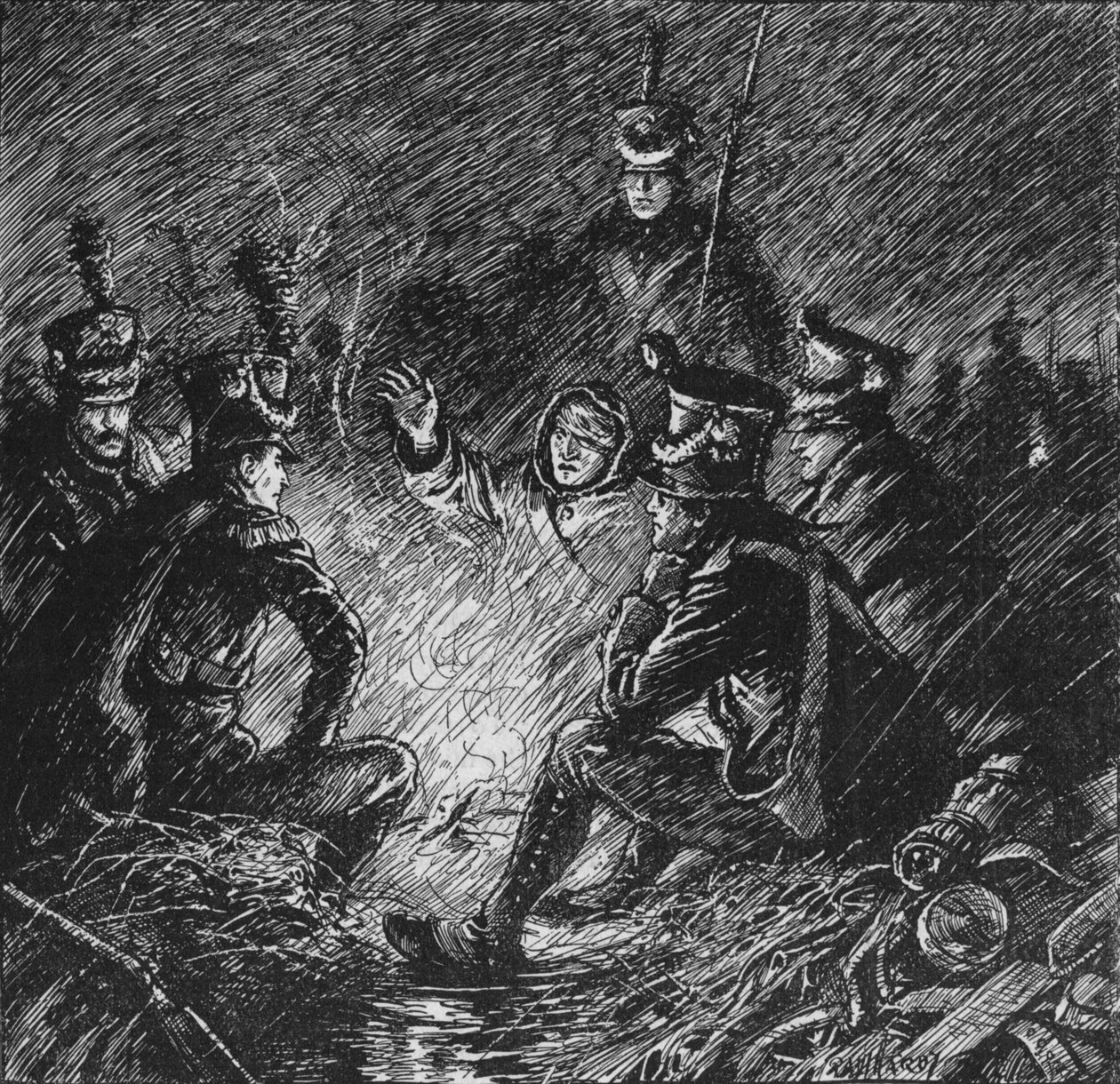 Sekä ranskalaiset että liittolaiset ryöstivät mudassa ja vedessä, 1902 tekijältä Paul Hardy