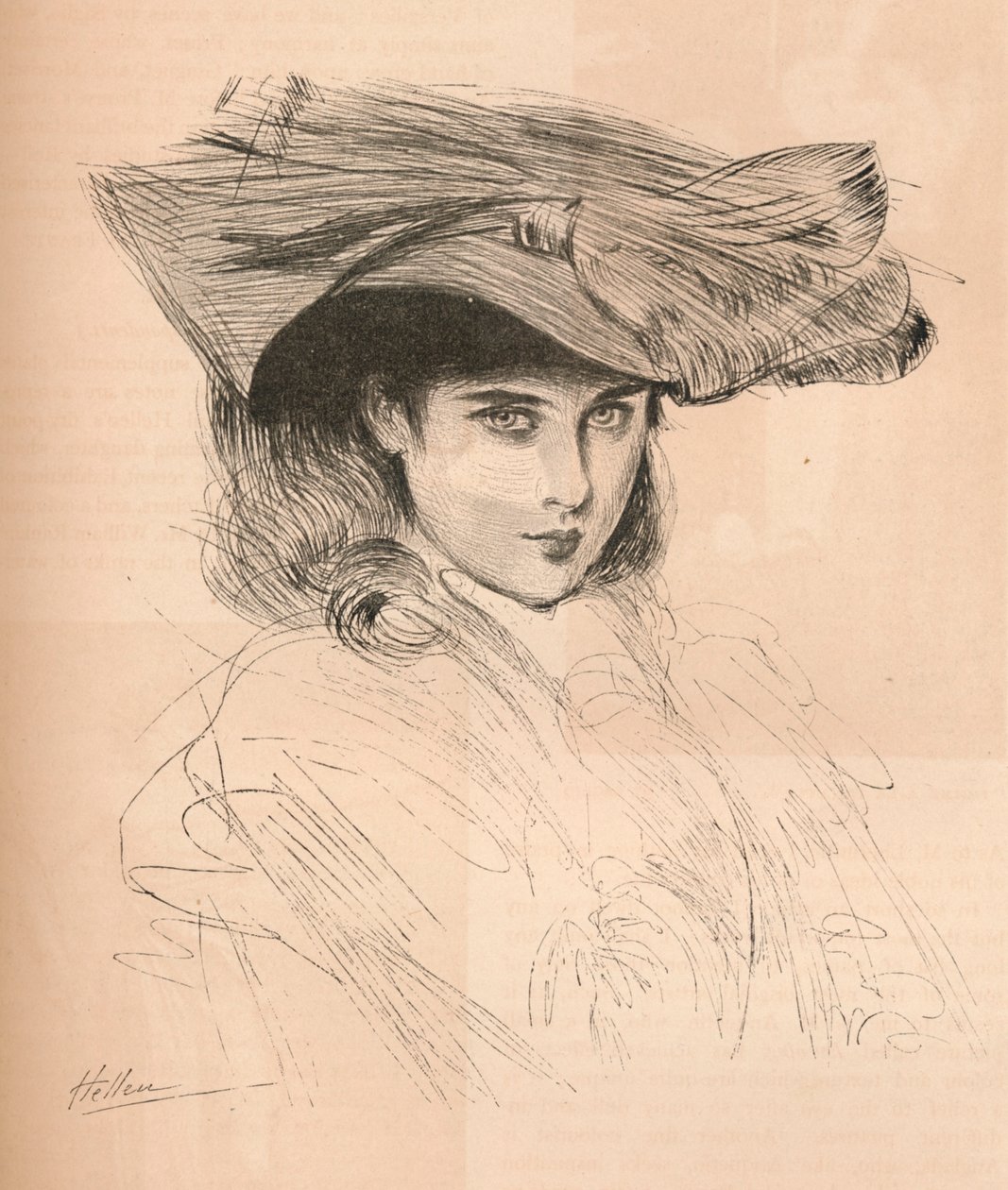 Taiteilijan tyttären muotokuva, c1879-1903, 1903 tekijältä Paul Helleu