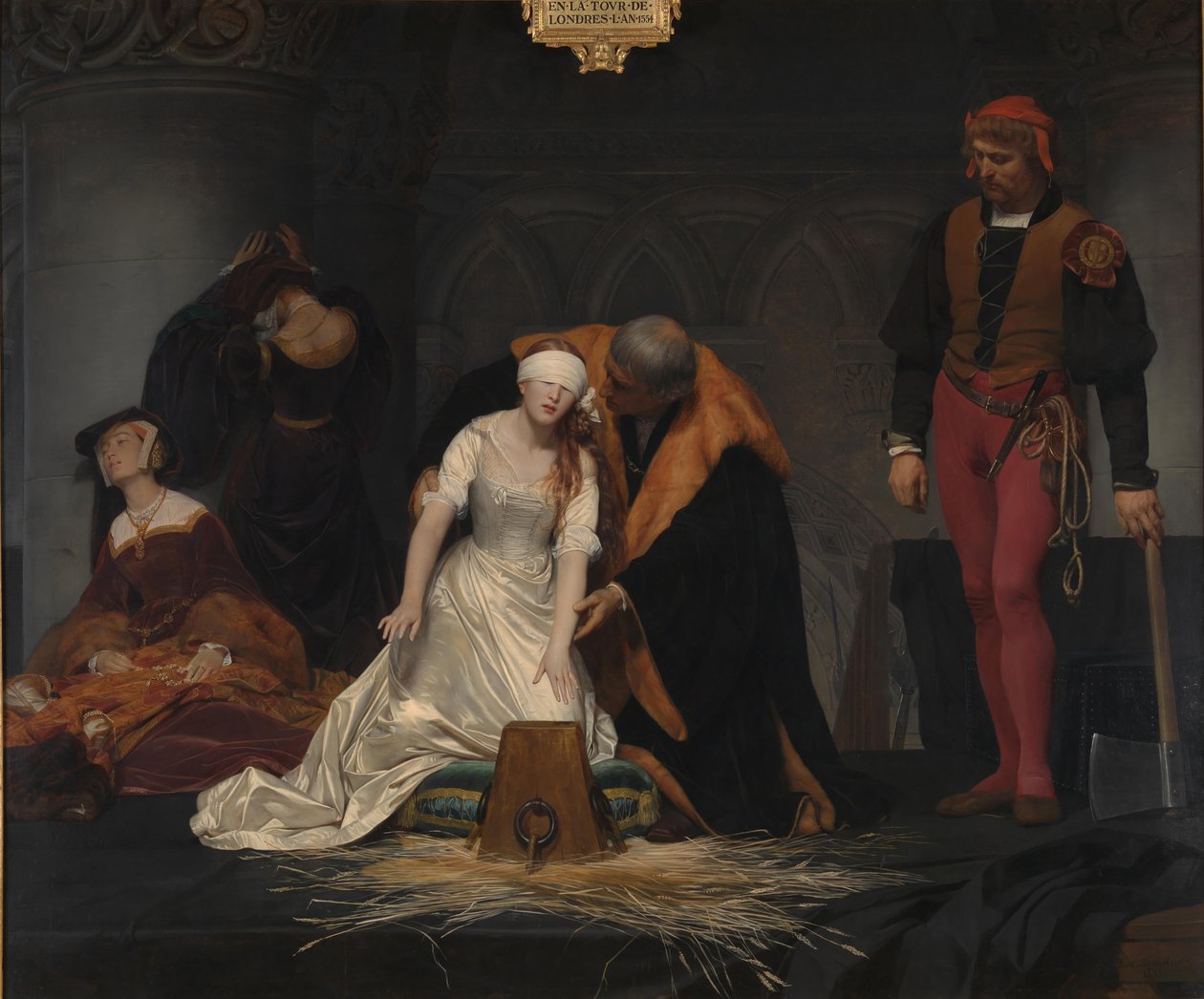 Lady Jane Greyn teloitus, 1833 tekijältä Paul Delaroche