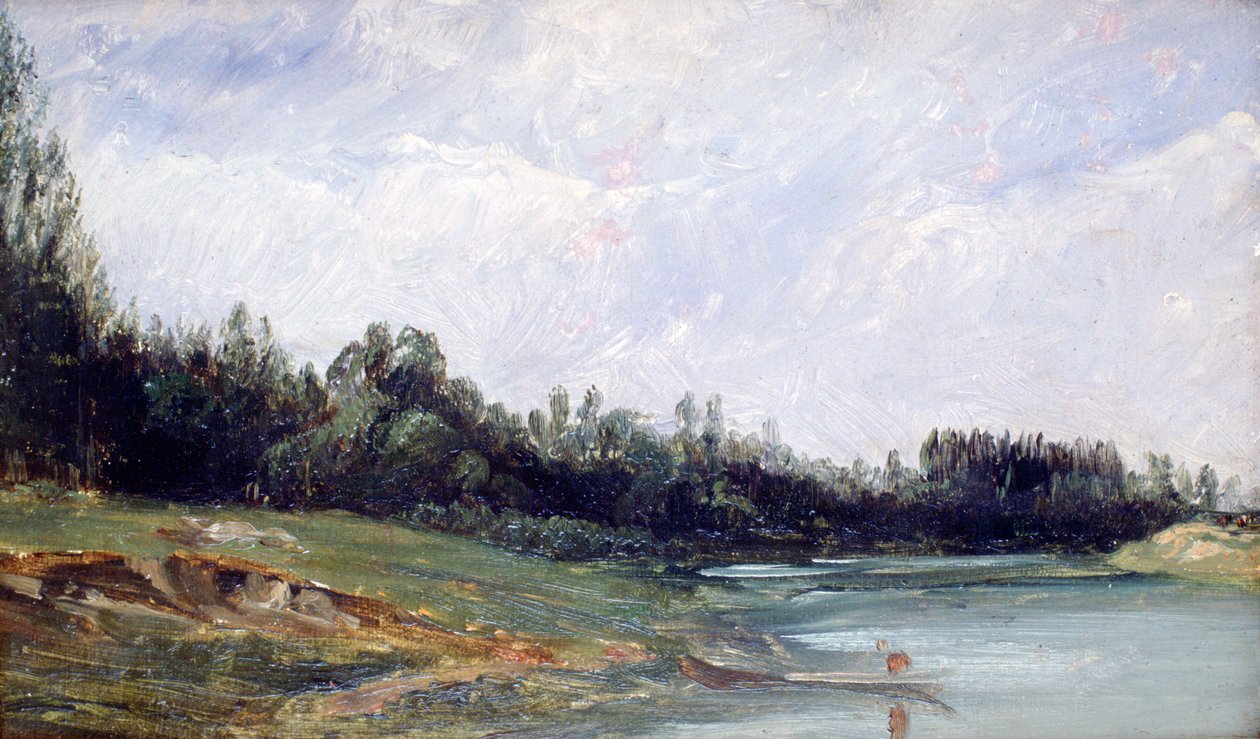 Maisema veden äärellä, c1823-1869 tekijältä Paul Huet