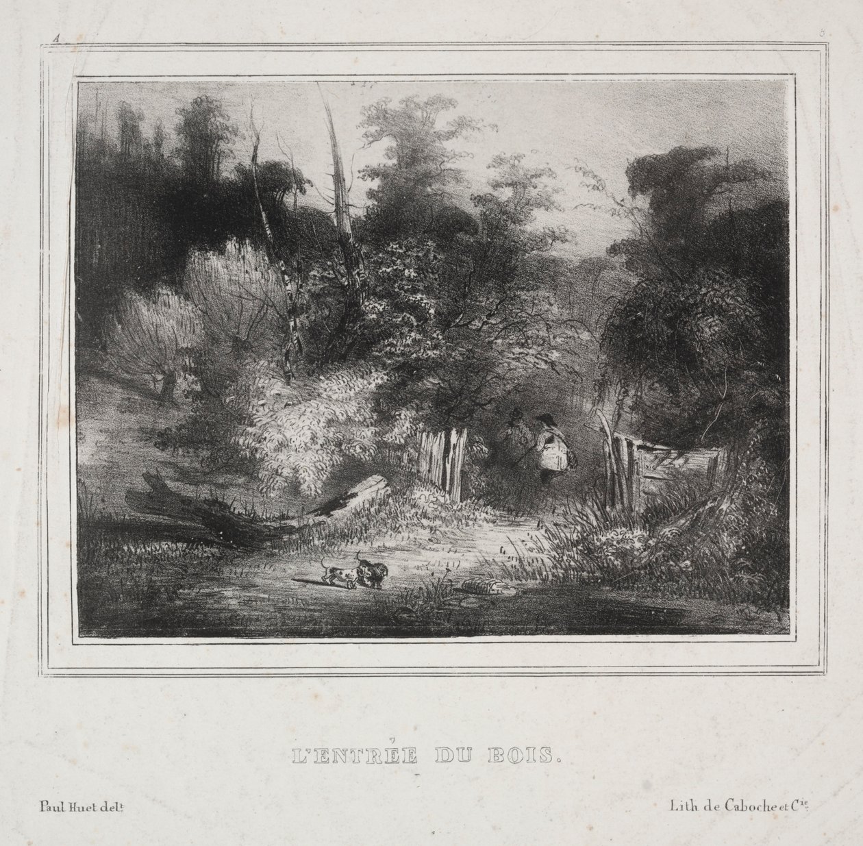 Maisemat: Metsän sisäänkäynti, 1829. tekijältä Paul Huet