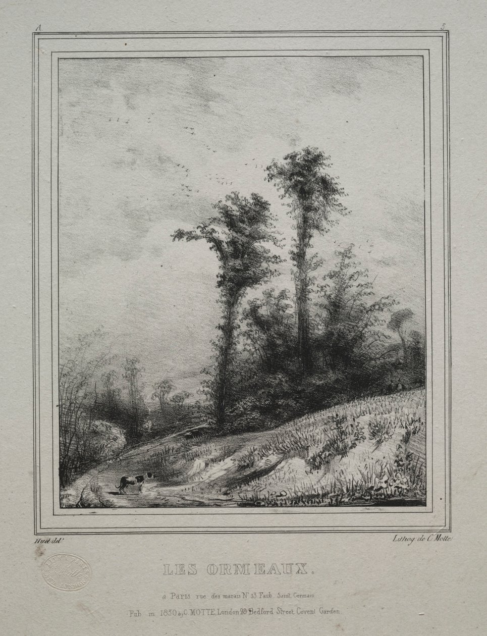 Maisemat: Nuoret jalavat, 1829. tekijältä Paul Huet