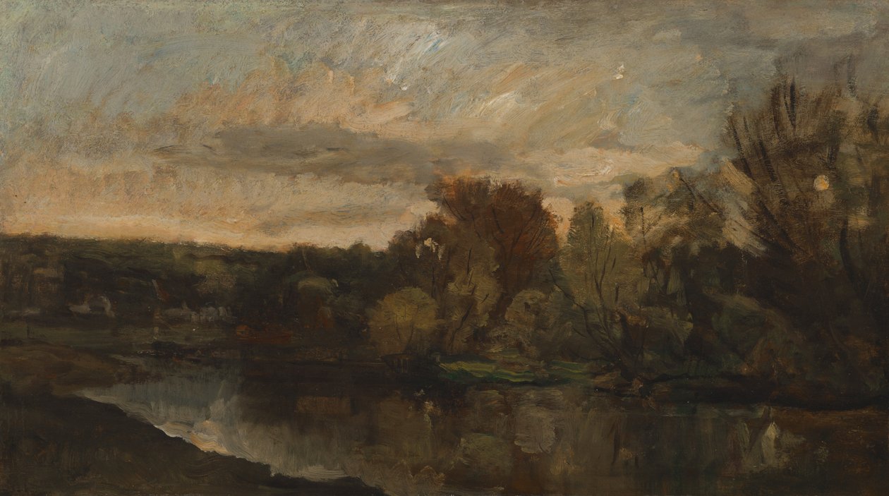 Le Bas Meudon (Seine-joen mutka Pariisin lähellä) tekijältä Paul Huet