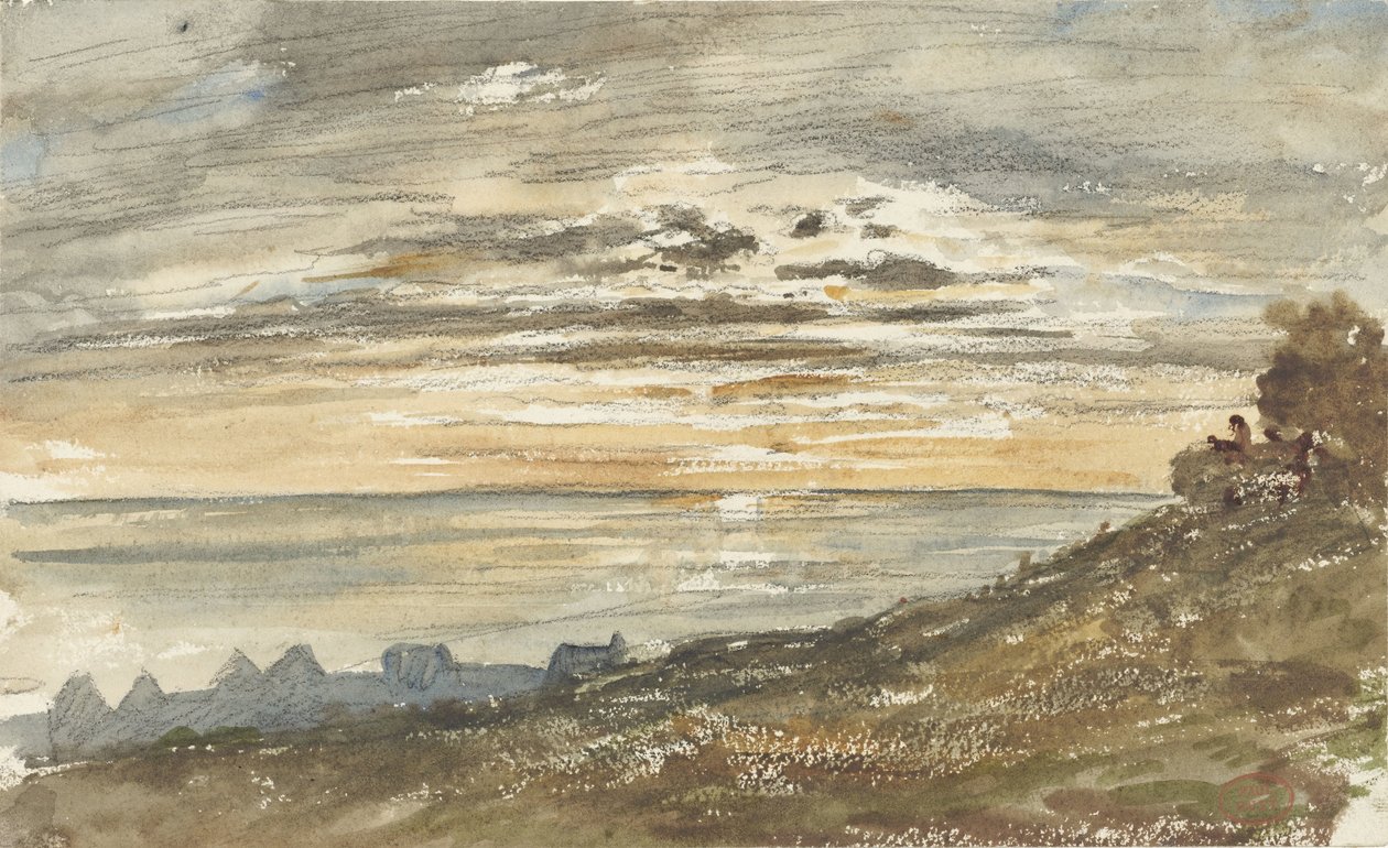 Auringonlasku Trouvillessa tekijältä Paul Huet