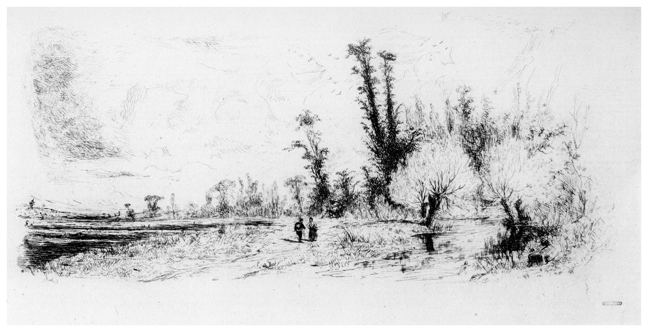 Saulaie Pariisin ympäristöstä, c1820-1870, 1924 tekijältä Paul Huet