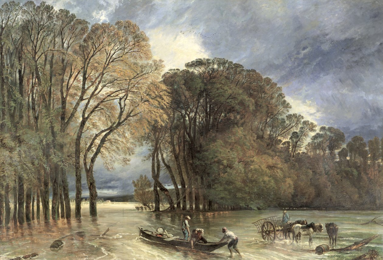 Saint-Cloudin tulva, 1855 tekijältä Paul Huet