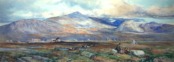 Paestum (akvarelli ja vartaloväri paperille) tekijältä Paul Jacob Naftel