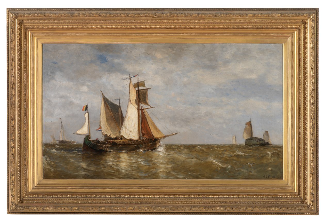 Boca do Escalda (óleo sobre tela) finlandês tekijältä Paul Jean Clays