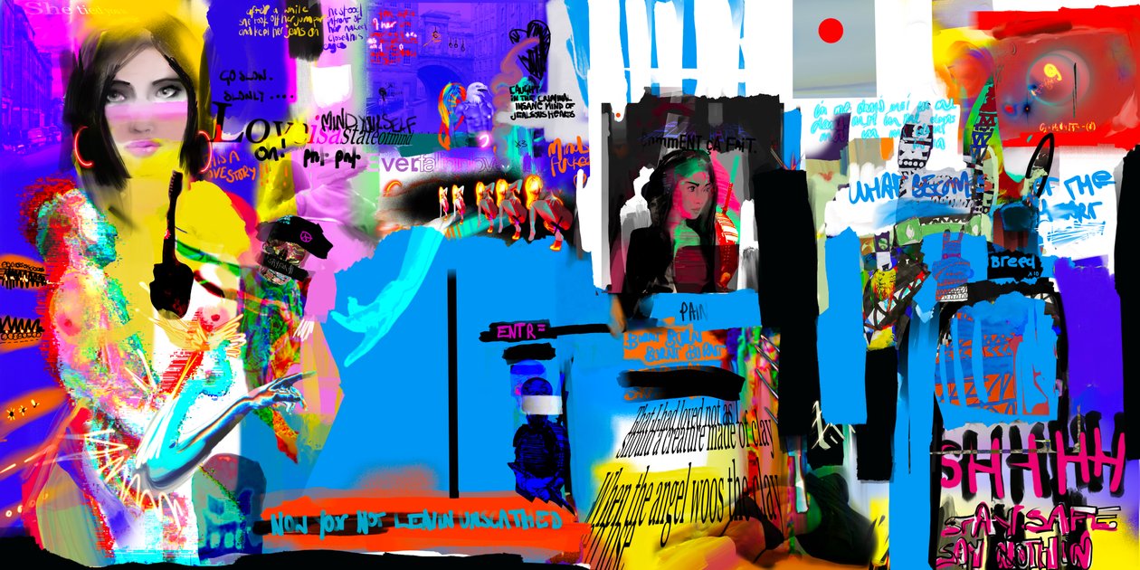 Pounding, Pounding, 2024 (digitaalista taidetta) tekijältä Paul Kempton