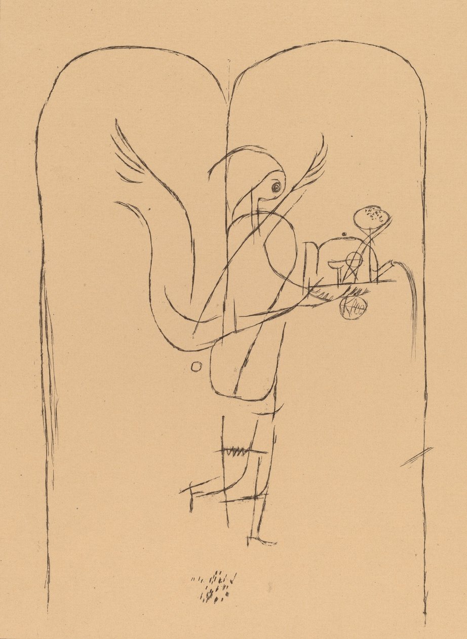 Nero tarjoilee pienen aamiaisen Nero tarjoilee pienen aamiaisen, 1920. tekijältä Paul Klee