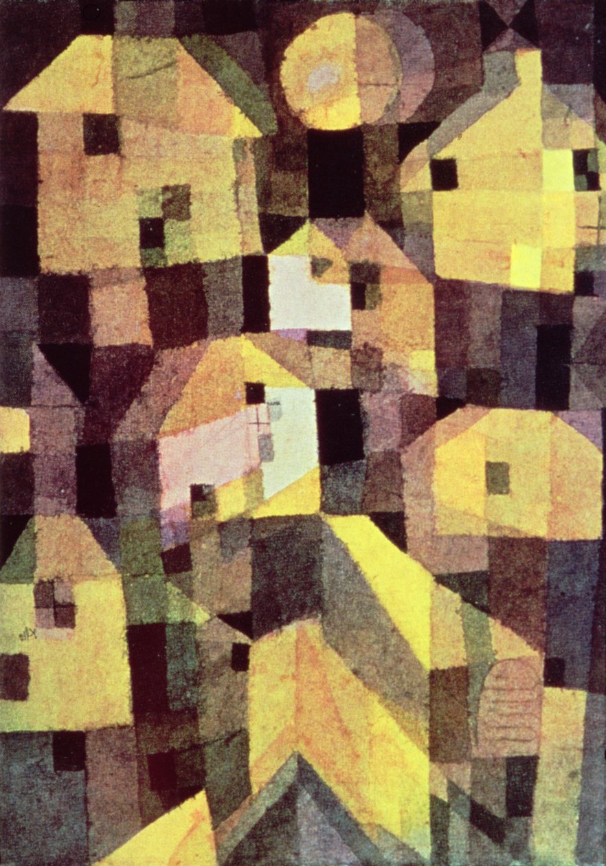 Talojen abstrakti kokoonpano tekijältä Paul Klee