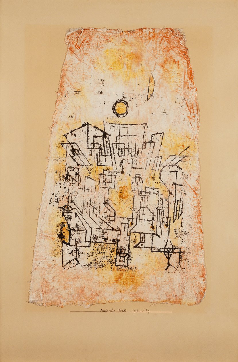 Arabian kaupunki; arabialainen kaupunki tekijältä Paul Klee