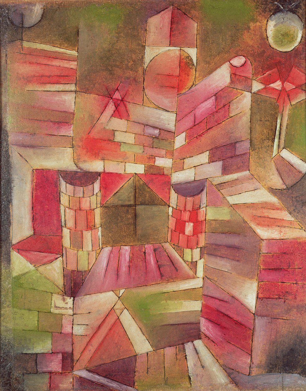 Arkkitehtuuri ikkunassa tekijältä Paul Klee
