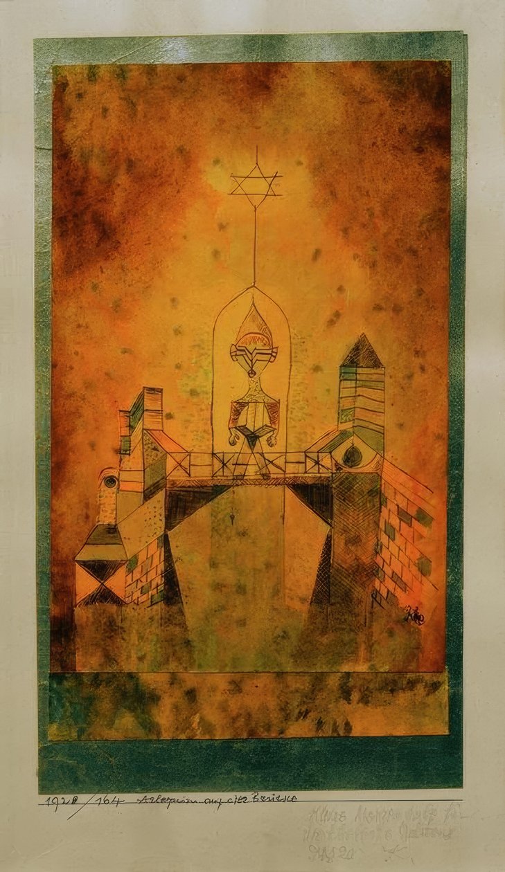 Arlequin auf der Brücke tekijältä Paul Klee