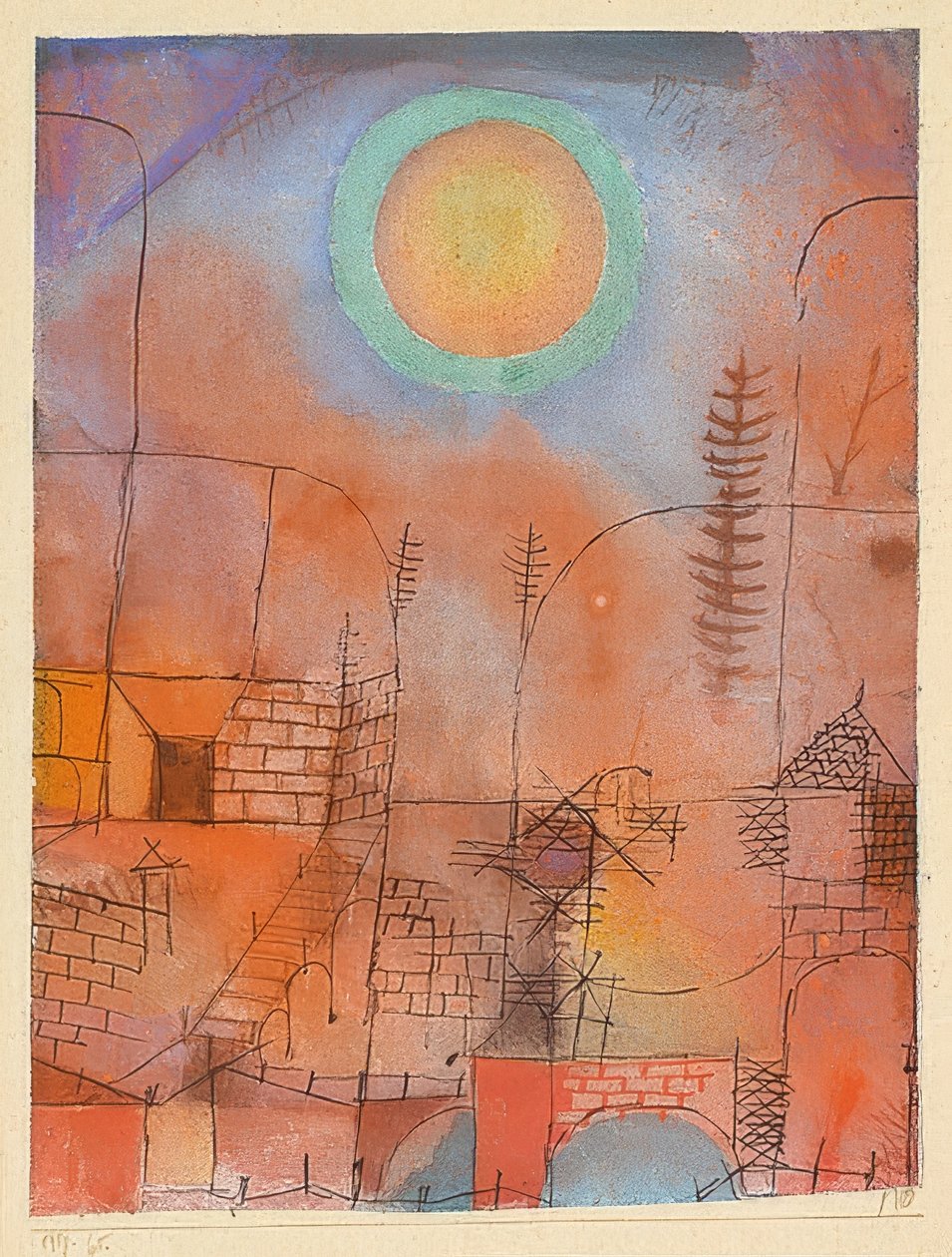 Rakennus. 1919 tekijältä Paul Klee