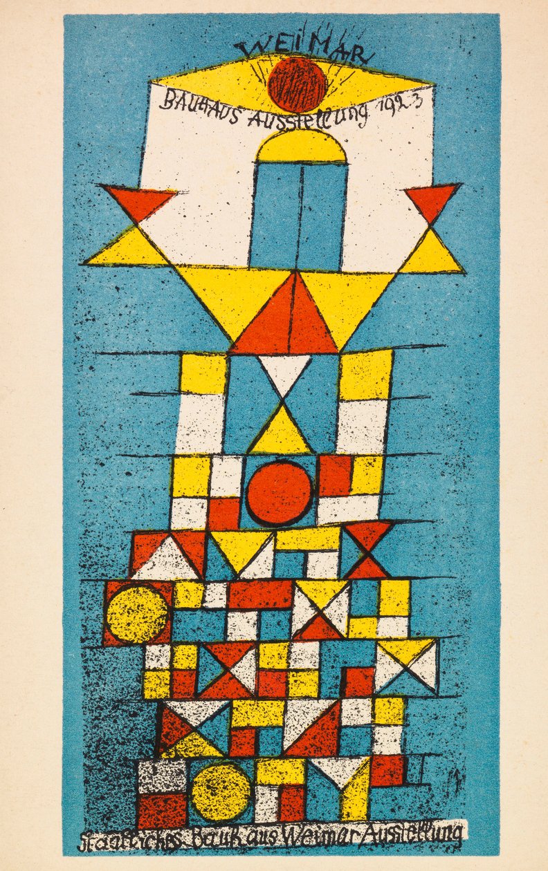 Bauhausin näyttely. Postikortti, 1923. tekijältä Paul Klee