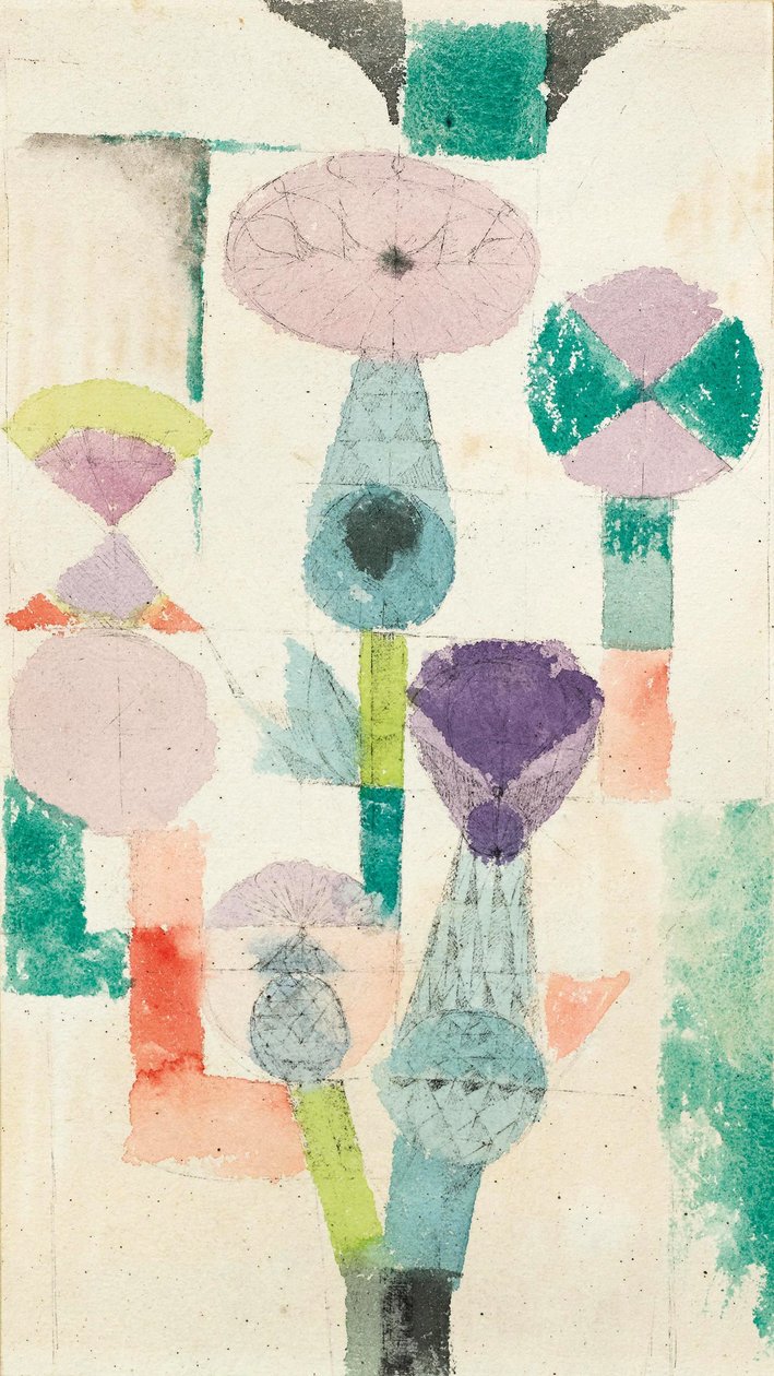 Mietitään ohdakkeen kukkaa, 1918. tekijältä Paul Klee
