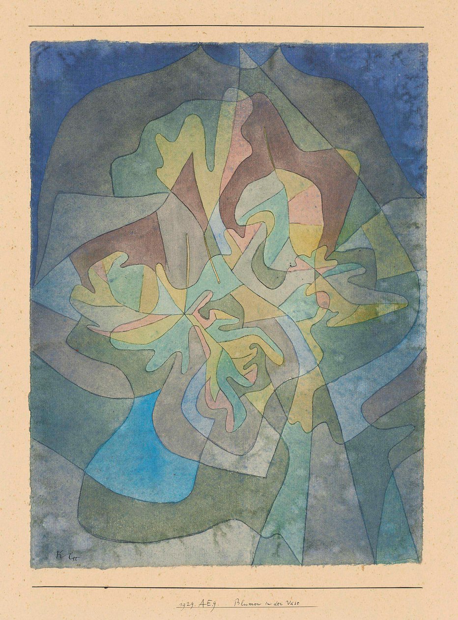 Blumen in der Vase Kukkia maljakossa, 1929. tekijältä Paul Klee