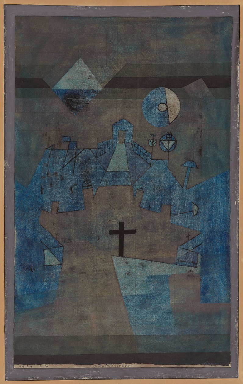 Dyynien hautausmaa; Dunenfriedhof tekijältä Paul Klee