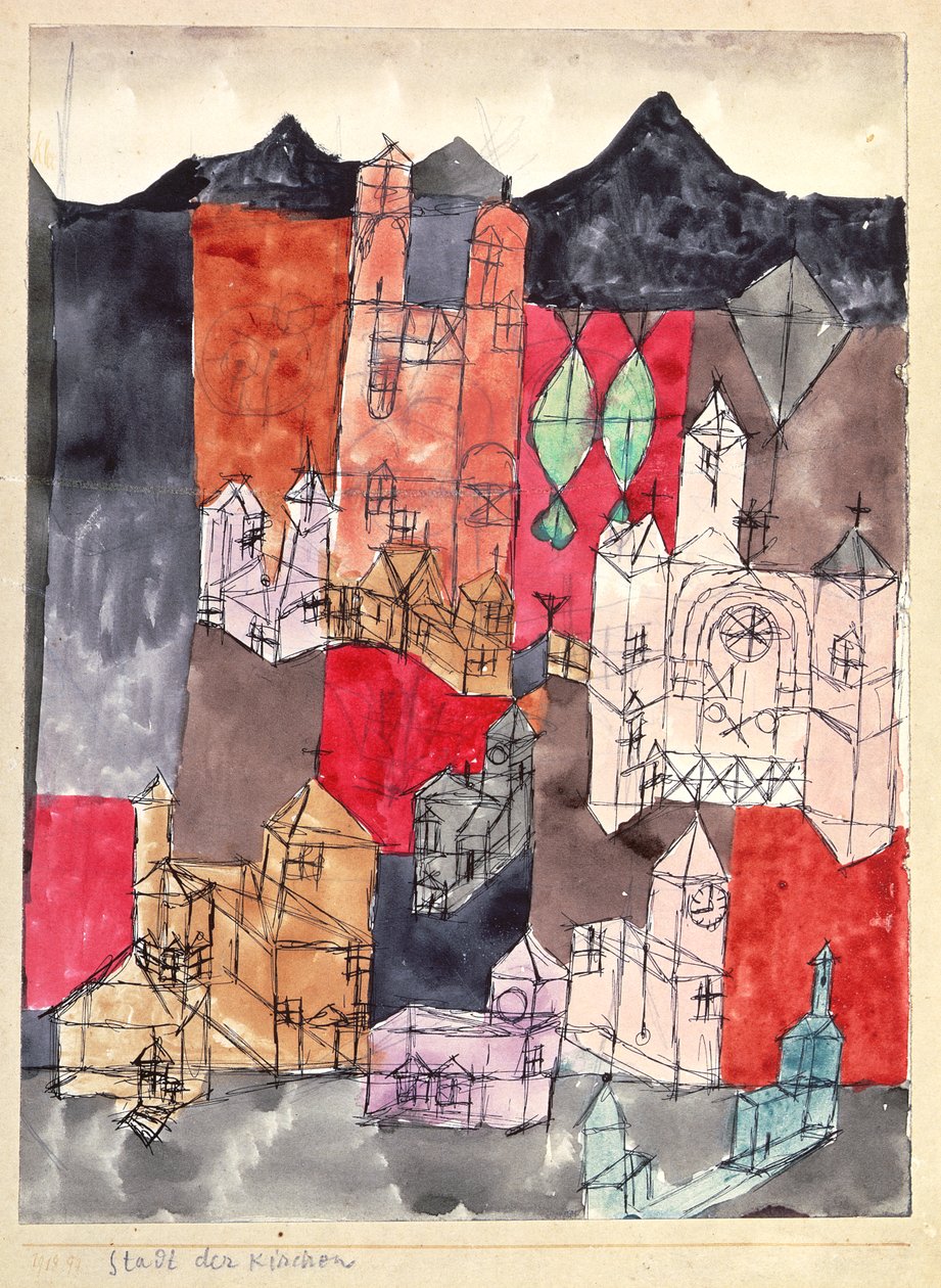 Kirkkojen kaupunki tekijältä Paul Klee