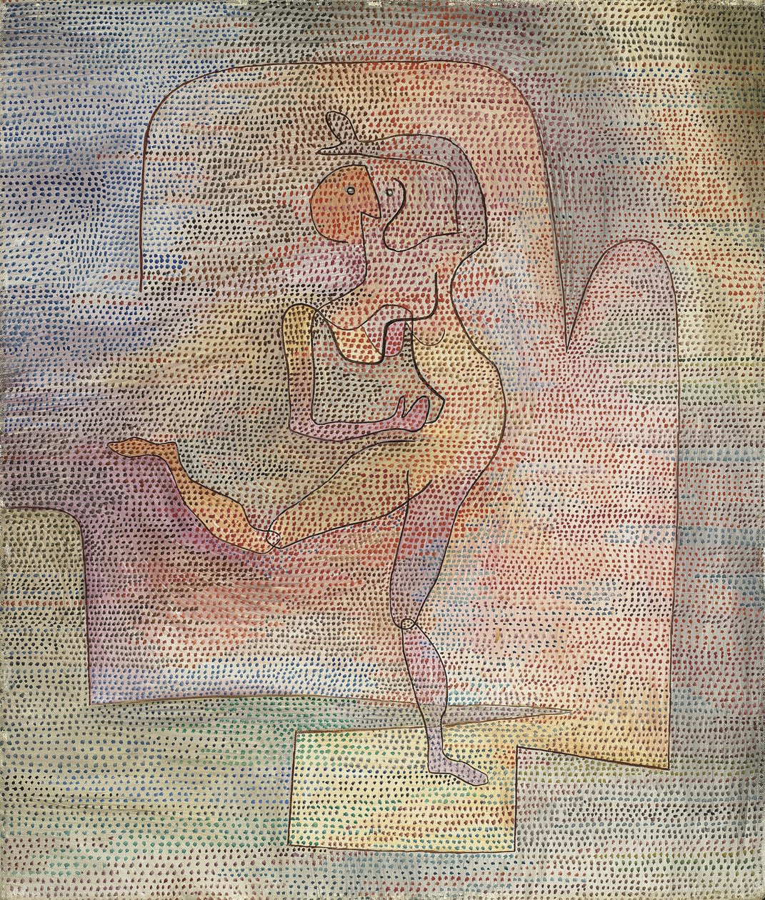 ""Dancer"" (Dancer) - Pintura de Paul Klee (1879-1940)finlandês tekijältä Paul Klee
