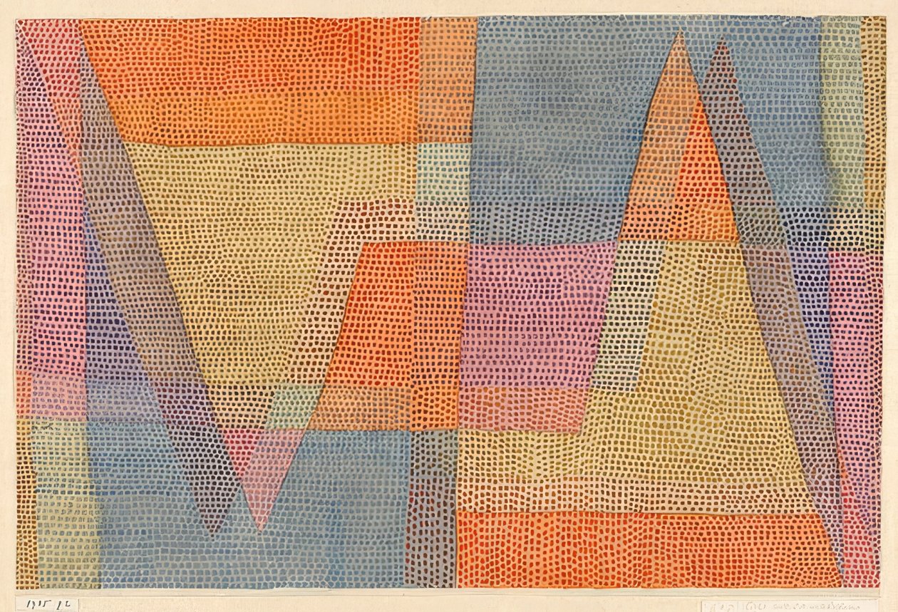 Valo ja terävyys. 1935, 102 (P 2) tekijältä Paul Klee