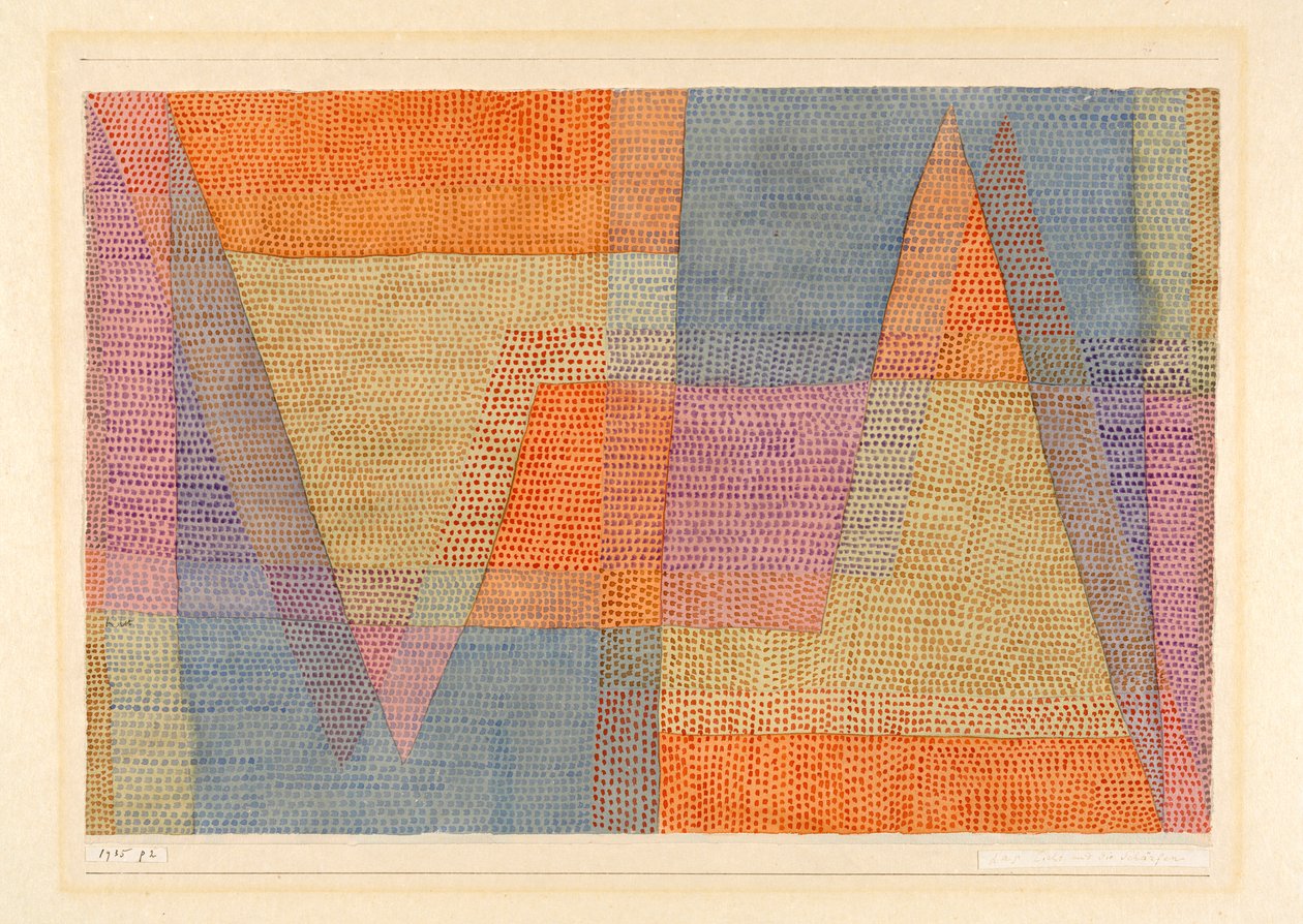 Das Licht und die Schärfen La lumière et les arêtes, 1935. tekijältä Paul Klee