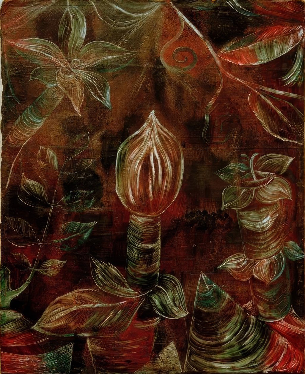 Decoratives Pflanzenbild Die Knospe tekijältä Paul Klee