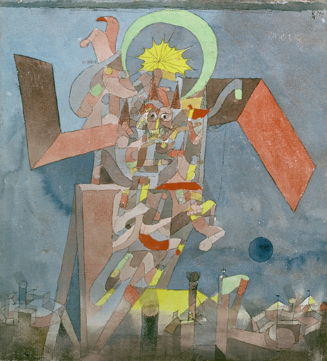 Demoni laivojen yläpuolella tekijältä Paul Klee