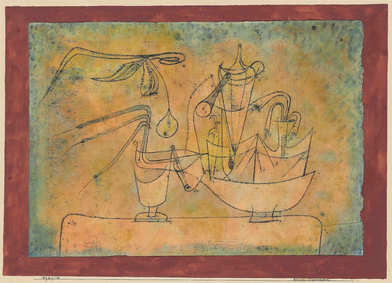 Päärynöiden tislaus, 1921. tekijältä Paul Klee