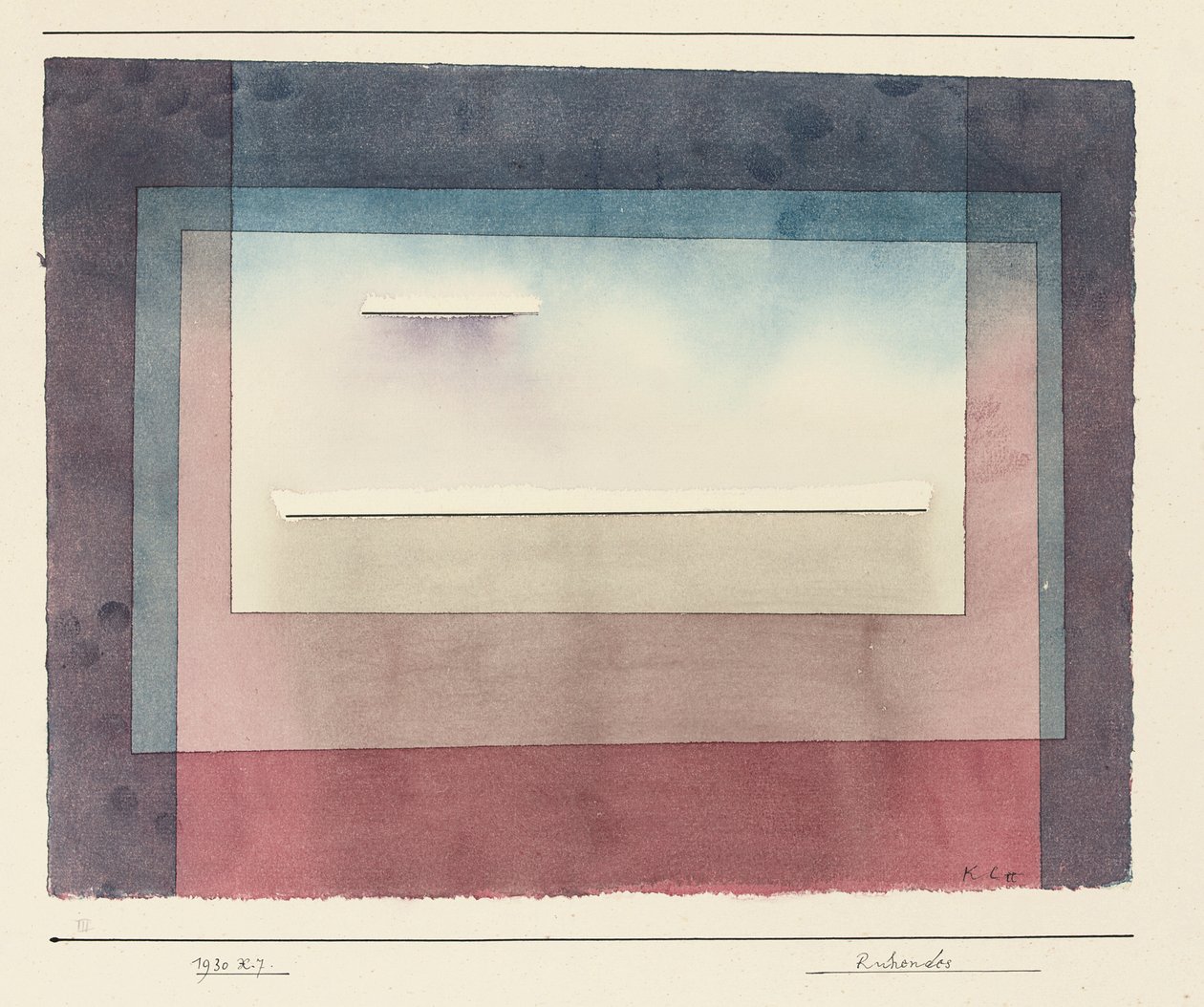 Lepotilassa, 1930 tekijältä Paul Klee