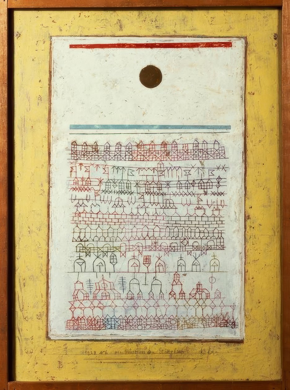 Ein Blatt aus dem Städtebuch tekijältä Paul Klee