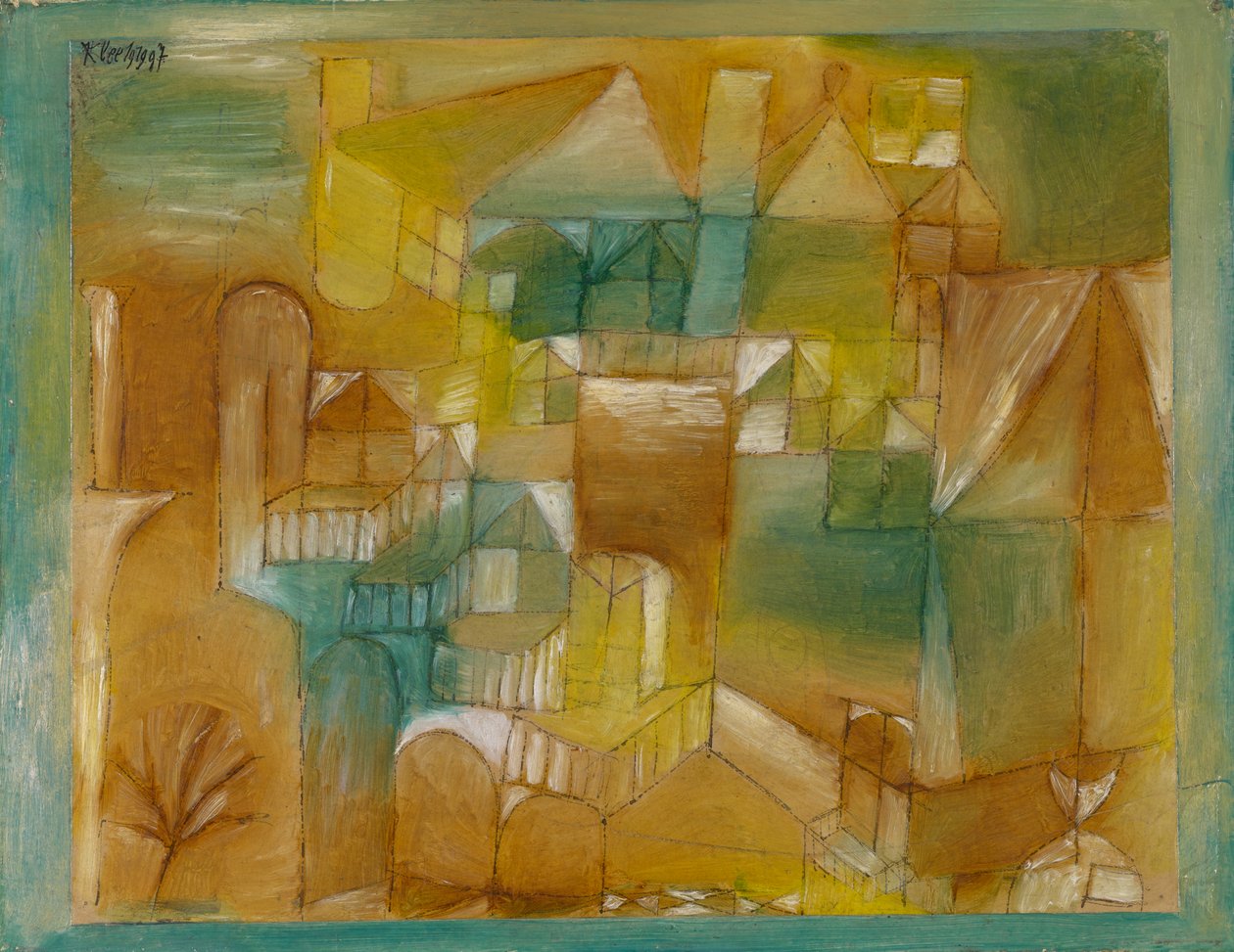 Julkisivu ruskea-vihreä tekijältä Paul Klee