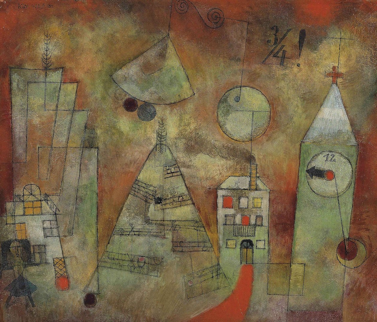 Fateful Hour at Quarter to 12 Fateful Hour at Quarter to 12, 1922. tekijältä Paul Klee