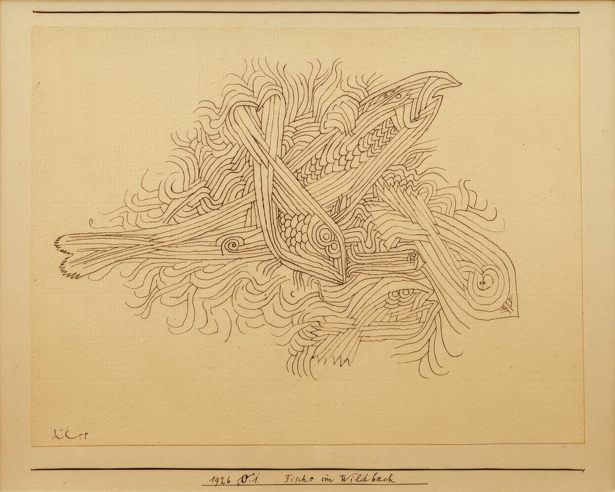 Fische im Wildbach tekijältä Paul Klee