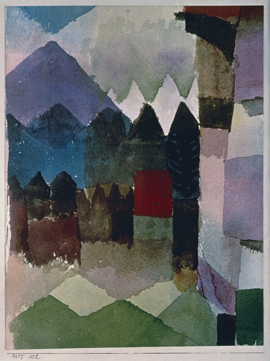 Fohn Wind Franz Marcin puutarhassa tekijältä Paul Klee