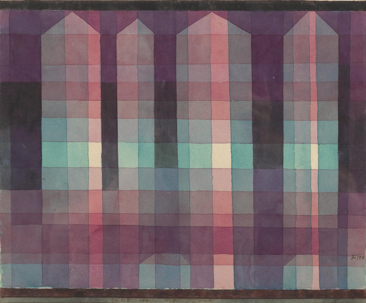 Neljä tornia, 1923. tekijältä Paul Klee