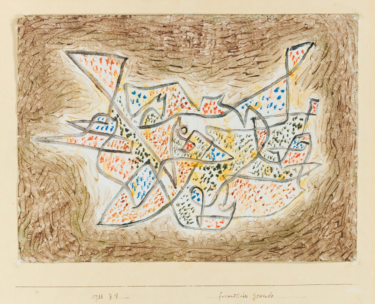 Fil amigable Friendly Meandering, 1933. finlandès tekijältä Paul Klee