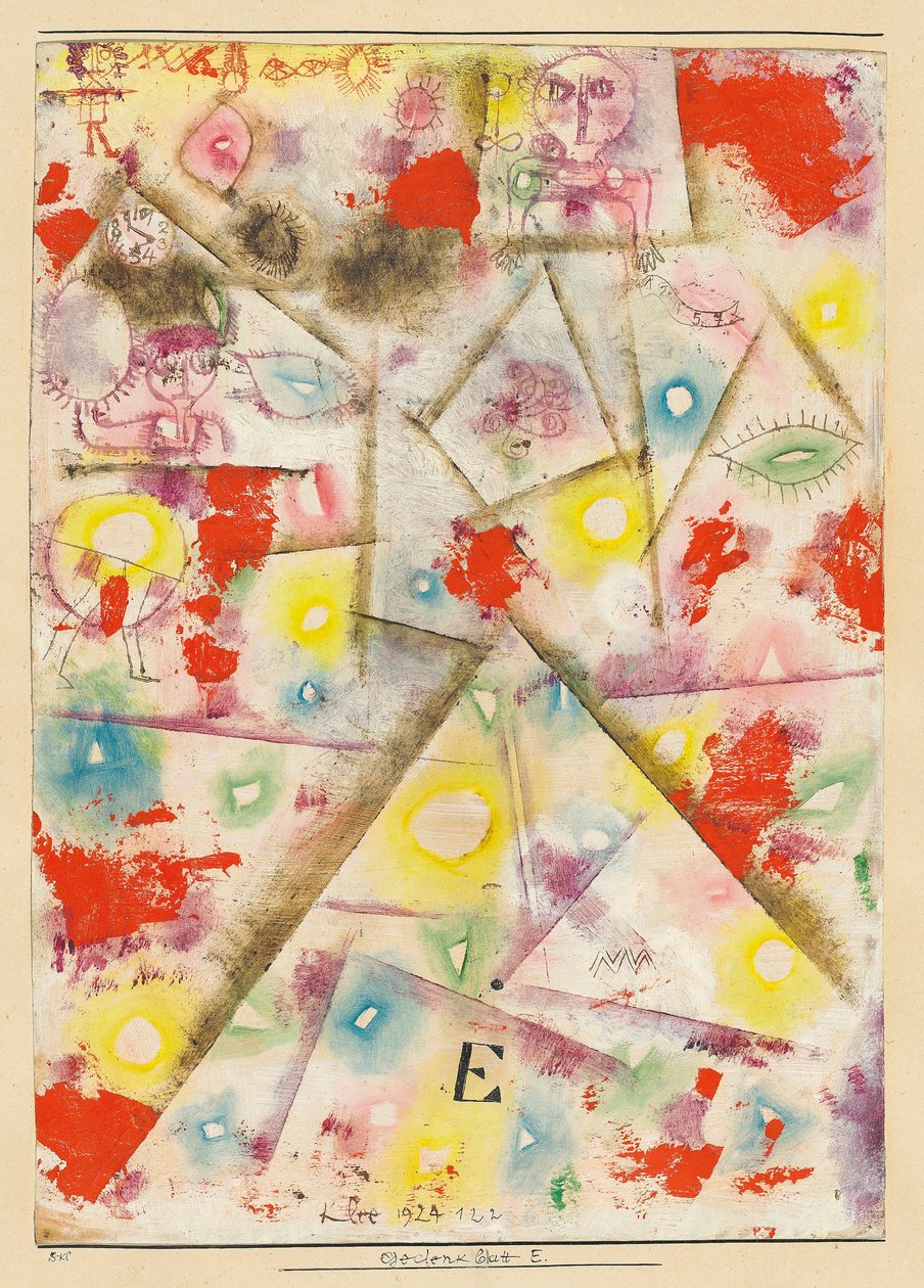 Gedenkblatt E, 1924. tekijältä Paul Klee