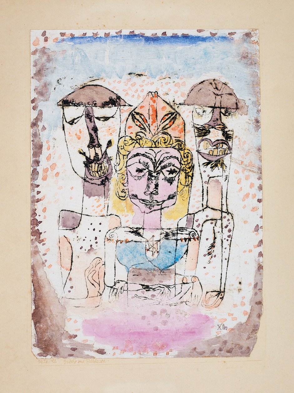 Kreikka ja barbaarit, 1920. tekijältä Paul Klee