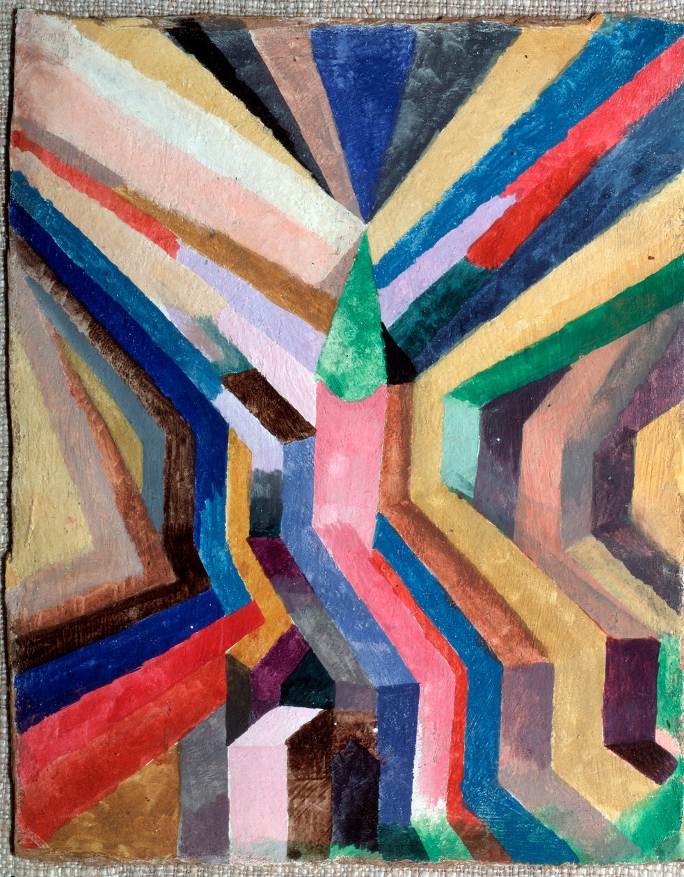 Vihreä kello keskellä - Maalaus tekijältä Paul Klee