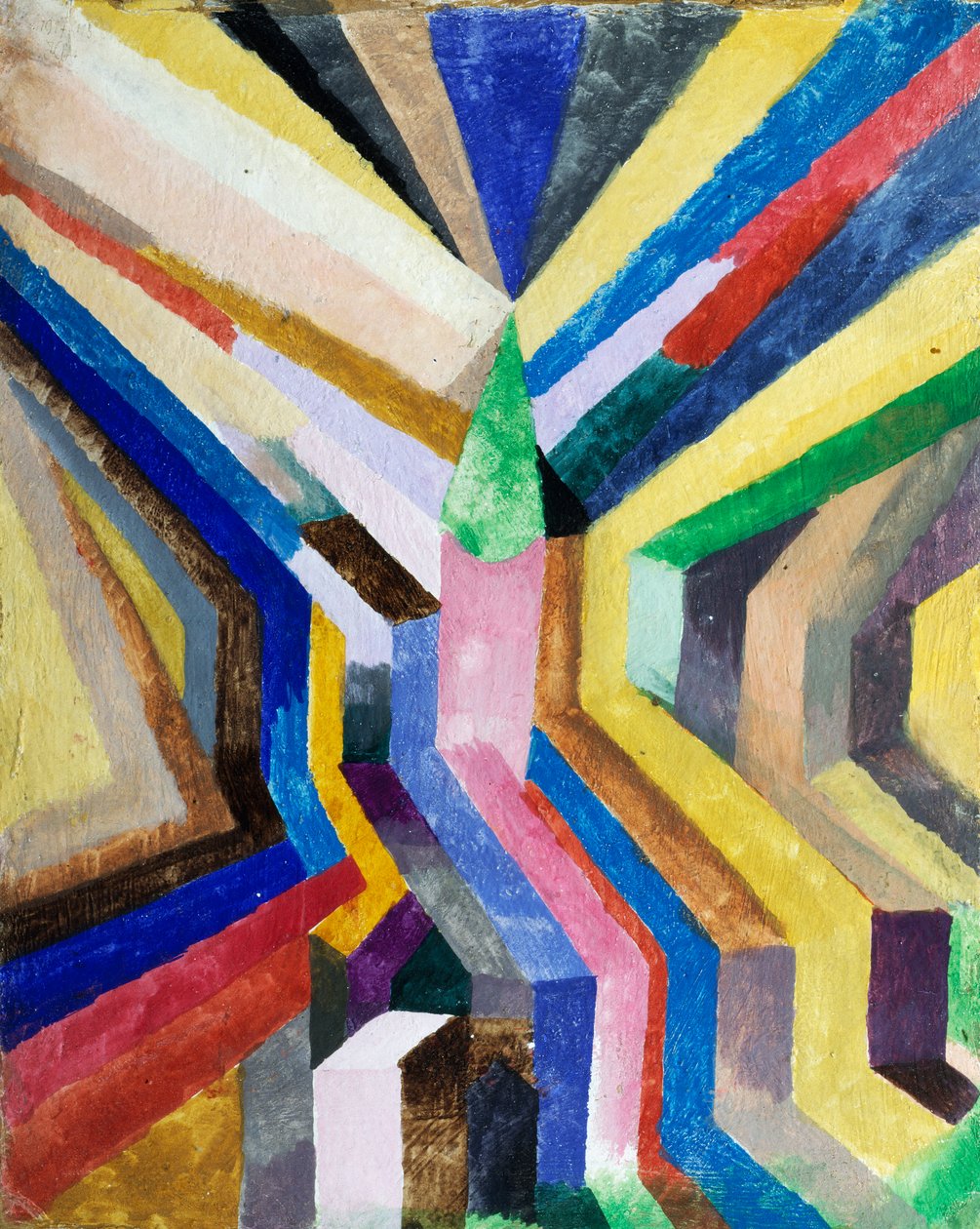 Vihreä kirkko ja torni tekijältä Paul Klee
