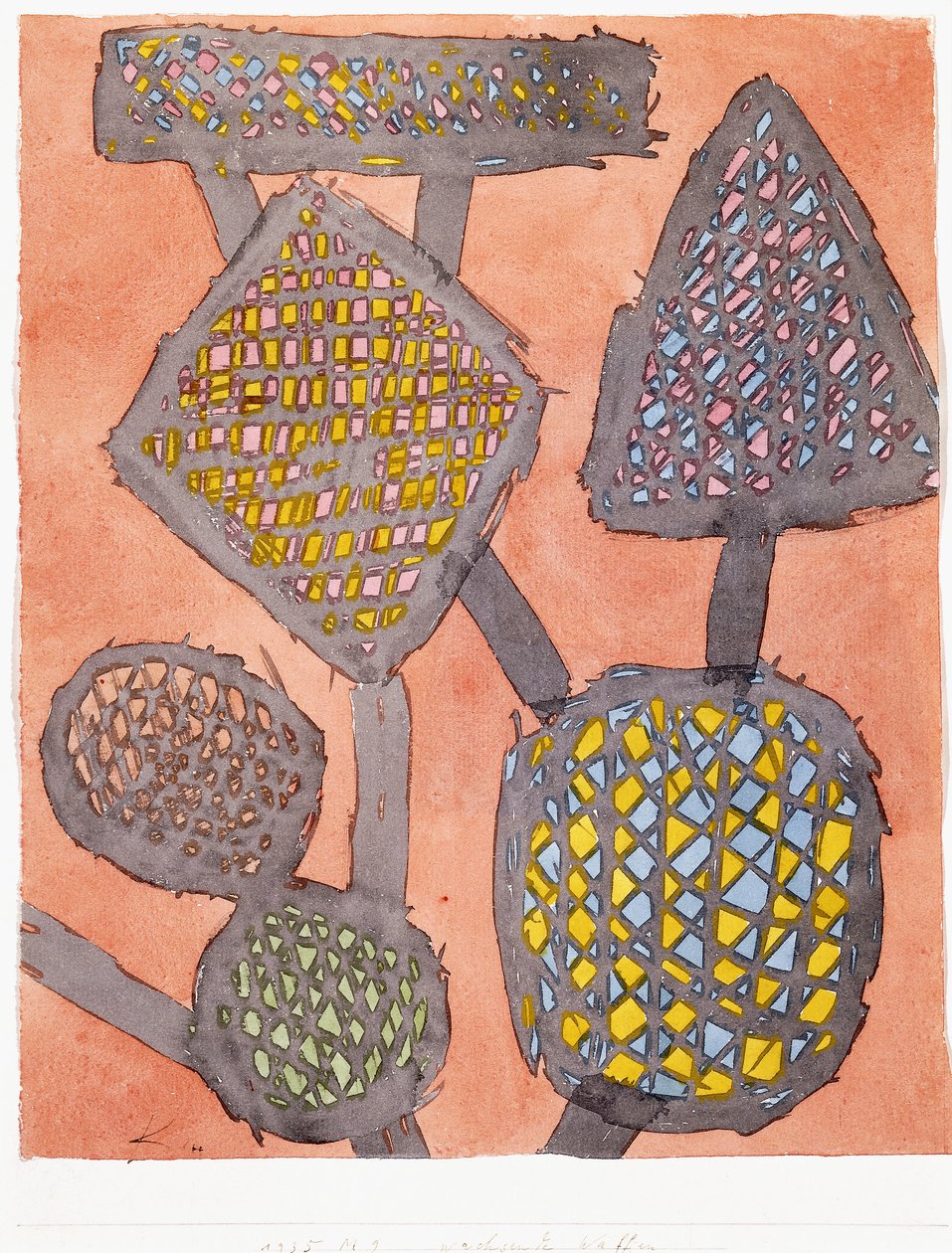 kasvavat aseet; aseiden pesu tekijältä Paul Klee