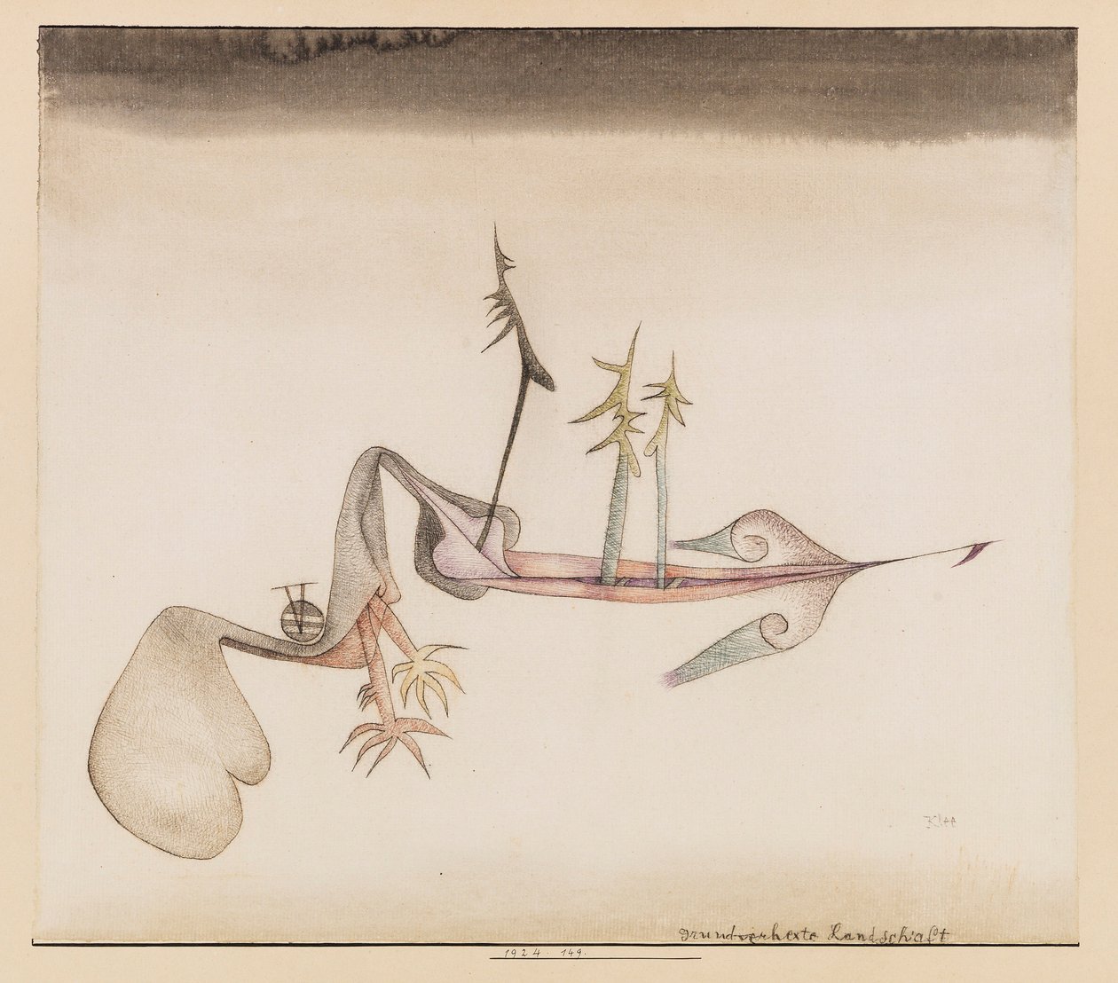 Ground Bewitched Landscape, 1924. finlandès tekijältä Paul Klee