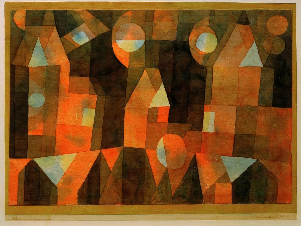 Häuser an der Brücke tekijältä Paul Klee