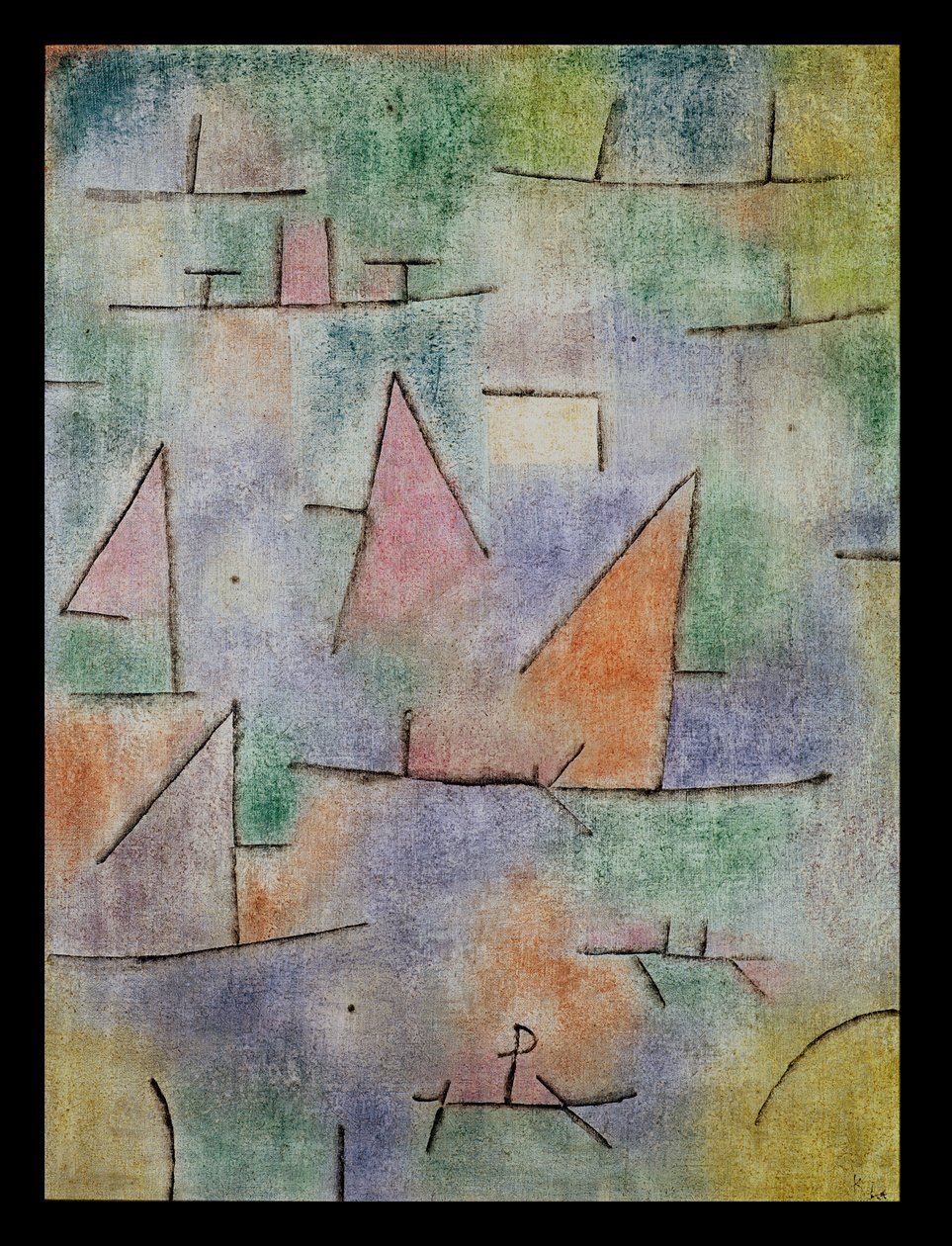 Satama purjelaivoineen tekijältä Paul Klee