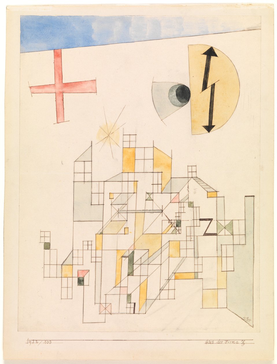 Haus der Firma Z (yrityksen Z talo) tekijältä Paul Klee