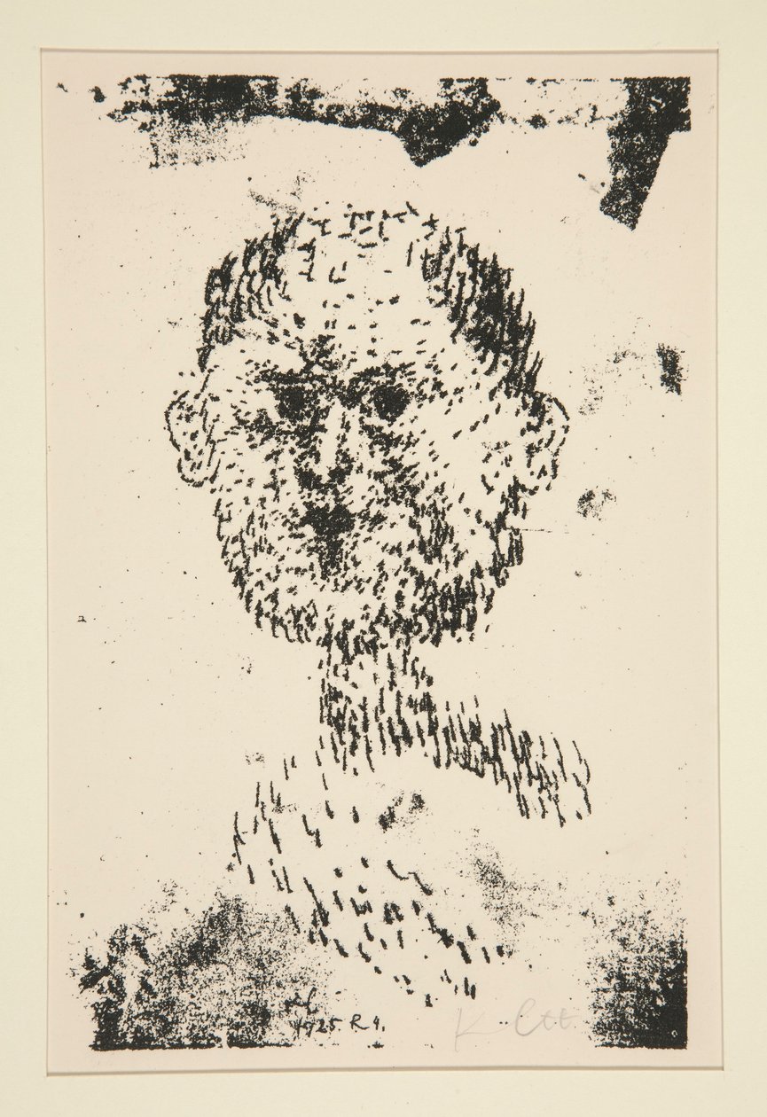 Pää (Kopf) - Parrakas mies (Baertiger Mann) tekijältä Paul Klee